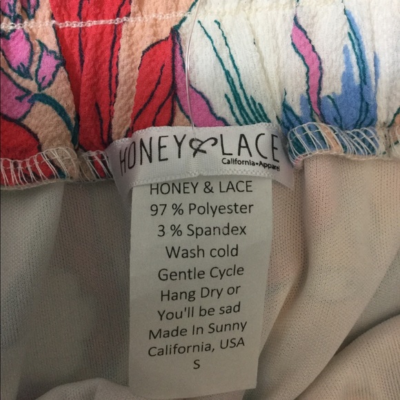 Front Pockets Floral Skirt Elastic Waist - Picture 4 of 5